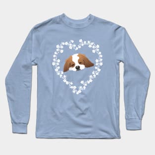 Cavalier King Charles Spaniel Dog Heart Long Sleeve T-Shirt